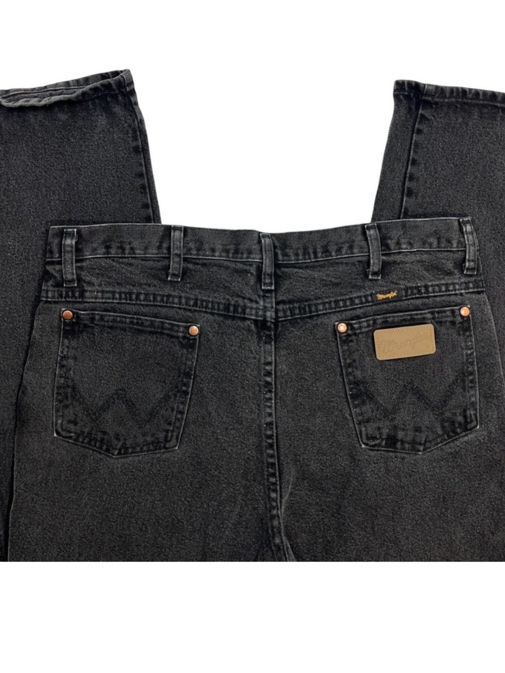 Wrangler 936WBK Cowboy Cut Slim Fit Jeans Faded Black Denim 36x34 Mens
